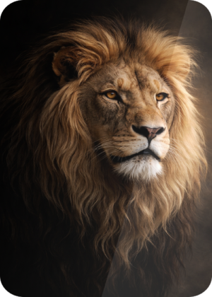 majestic lion portrait